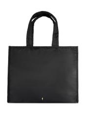Black large women's bag TOREN-0343-99(W26), front product view on white background.