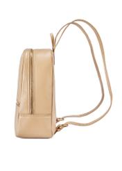 Beige leather women's backpack TORES-0898D-81(Z25), product view side on white background.