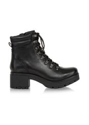 Women's black leather boots BUTYD-1020-99(Z23)-01