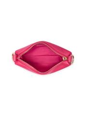 Small fuchsia women's handbag TOREC-0882-5E(W26) - product view from above, on a white background.