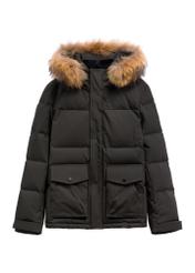Men's black winter jacket KURMT-0434-99(Z26)