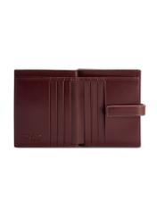 Burgundy leather women's wallet PORES-0975-49(Z25), product view from the inside on a white background.