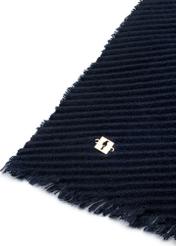 Light navy blue women's scarf SZADT-0179A-69(Z25), close-up of the product detail, view on a white background.