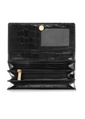 Leather black women's croco wallet PORES-0889A-99(Z24)-05