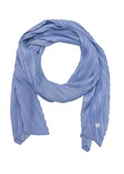 Blue women's scarf with crease SZADT-0157-60(W23)-04