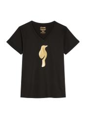 Black women's t-shirt TSHDT-0149-99(Z25), product view from the front on a white background.