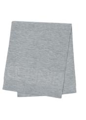 Grey women's shawl with OCHNIK logo SZADT-0159-91(Z23)-02