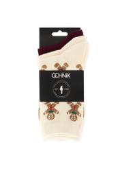 Set of women's Christmas socks ZESDT-0035-15(Z25), view of the product in the packaging on a white background.
