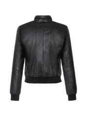 Women's leather jacket with welts KURDS-0348-5491(W22)-05