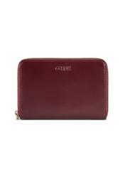 Burgundy leather women's wallet PORES-0976-49(Z25), product view from the front on a white background.