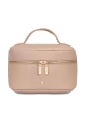 Beige round women's cosmetic bag TOREC-0919A-81(W25)-01