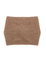 Camel women's headband with tie CZADT-0070A-1D(Z26) - product view from the back, on a white background.