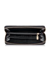 Large black leather women's wallet PORES-0800B-99(W24)-05