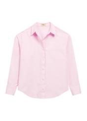 Light pink cotton women's shirt KOSDT-0181-5A(W26), front product view on white background.