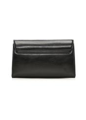 Small black women's handbag made of imitation leather TOREC-1324-99(Z26) - product view from the back, on a white background.