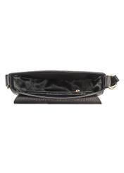 Leather semi-circular women's handbag TORES-1190-99(Z25), visible interior of the product, photo on a white background.
