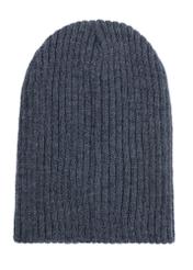 Navy blue men's winter hat CZAMT-0011-69(Z25), product view from the back on a white background.