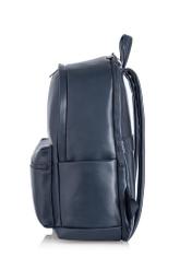 Elegant navy blue men's backpack PLCMN-0012-69(W23)-02