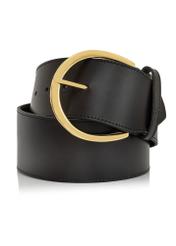 Black leather women's belt PASDS-0311-99(Z24)-03