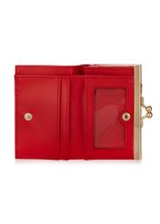 Red small women's wallet POREC-0365-42(W24)-05