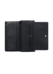 Large black women's wallet with logo POREC-0343-99(Z24)-05