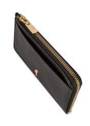 Black small leather women's wallet PORES-0978R-9I(W26), close-up of the product detail on a white background.