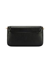 Small black women's handbag TOREC-1163-99(W26), product view from the back on a white background.