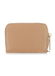 Women's small beige wallet with strap POREC-0319-81(W23)-04