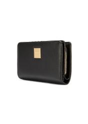 Black women's wallet with logo POREC-0362A-99(W25)