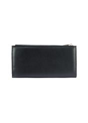 Black large women's wallet with logo POREC-0361A-99(W25), back view of the product on a white background.