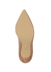 Beige velour stilettos for women BUTYD-0710-59(W24)-06
