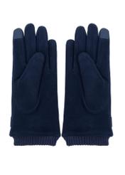 Navy blue insulated men's gloves REKMT-0004-7D(Z26) - product view from above, on a white background.