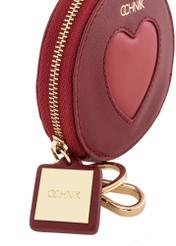 Round red leather ladies wallet PORES-0867-40(Z23)-06