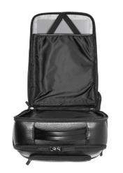 Black spacious men's backpack PLCMS-0022-99(Z25), product view from above on a white background.