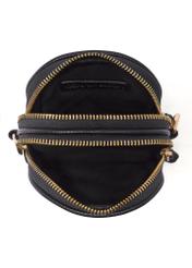 Black mini women's phone bag TOREC-1368-9I(Z26), product view from above on a white background.