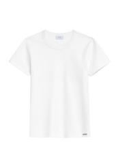 Women's white cotton t-shirt TSHDT-0144-11(Z25), product visible from the front, on a white background.