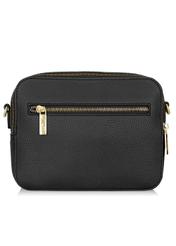 Black two-compartment shoulder bag TOREC-0405C-99(Z25) - product view from the back on a white background.