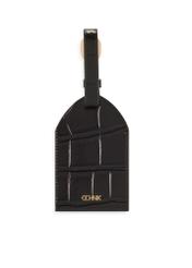 Leather keychain with croco motif BRELOK-0222-97(Z25), product view from the front on a white background.