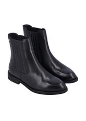 Women's black leather Chelsea boots BUTYD-1279-99(Z26), diagonal product view on a white background.