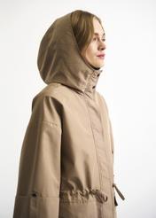 Beige women's oversize jacket KURDT-0295-81(W22)-02