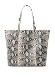 Women's leather shopper bag TORES-1164-86(Z25), product view from the front on a white background.