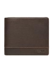 Brown leather men's wallet PORMS-0667-89(Z25), product view from the front on a white background.