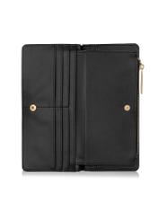 Large black ladies wallet with embossing POREC-0363-99(W24)-05