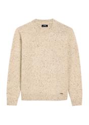 Beige men's sweater SWEMT-0173-24(Z25), front product view on white background.