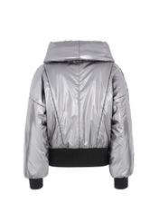 Women's silver insulated jacket KURDT-0181-92(Z19)-03