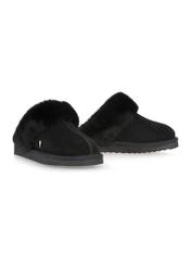 Black slip-on snow boot style slippers BUTYD-1137-99(Z24)-05