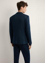 Men's navy blue jacket MARMT-0022-7E(W26), back view of the product on the model. Half of the silhouette visible.