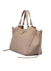 Beige women's shoulder bag TOREC-1231-1B(Z26), diagonal product view on a white background.