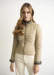 Women's quilted jacket with ribbons KURDT-0294-81(W23)-01