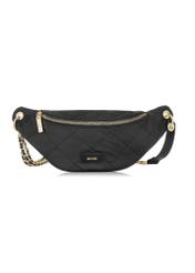 Black quilted women's bag TOREN-0266A-99(Z25) - front view of the product on a white background.